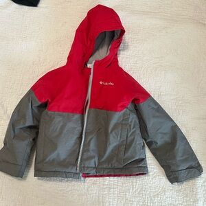 Boys Columbia Alpine Action Gray and red Jacket